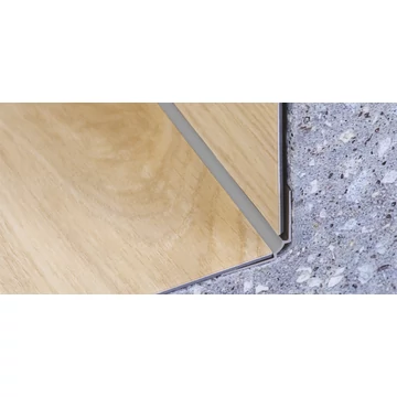 Furatos negatív lépcsősín "3mm" eloxált matt ezüst 2,5m