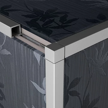 3- pontos végzáró négyzetes "Q" profilhoz - 8mm alu natúr