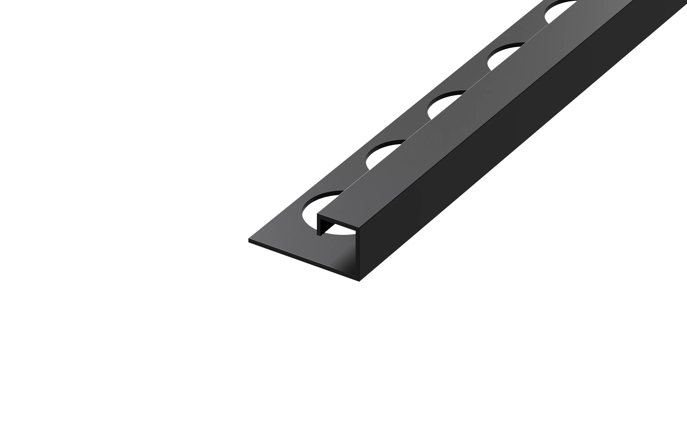 NOX Premium Q profil 10 mm inox, matt fekete